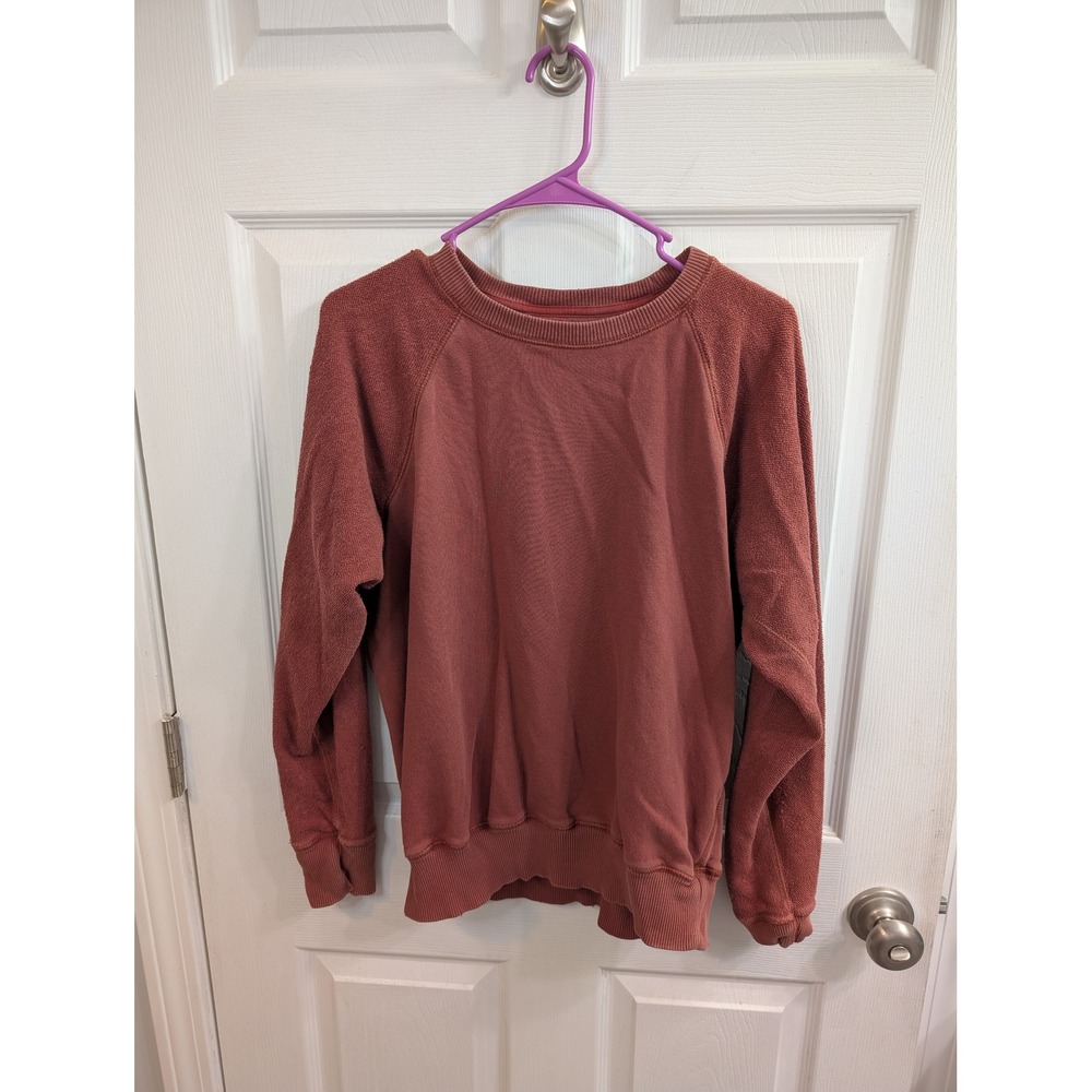 Aerie Sweatshirt Women Terracotta Rust French Terry Cotton‎ Raglan - Size XS